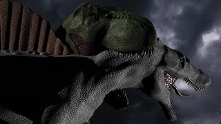 TRex vs Spinosaurus 3D Animation Dinosaur Fight  Tyrant Kingdom [upl. by Shaughn]