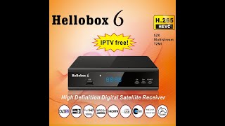 Hellobox 6 Satellite TV Receiver H265 HEVC 1080P MultiStreamT2MI [upl. by Skolnik]