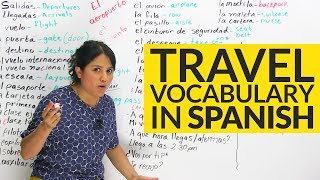 The TOP Travel vocabulary in Spanish ✈ [upl. by Yrrag]