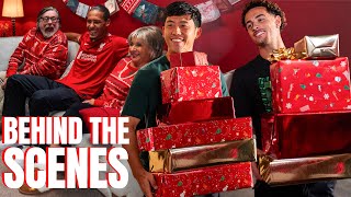 A Very Merry Reds Christmas Advert 🎄 Behind The Scenes ft van Dijk Gakpo amp more  Liverpool FC [upl. by Wilkey367]