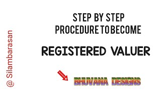 PROCEDURE TO BECOME REGISTERED VALUER [upl. by Skantze]