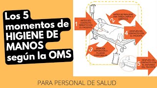 Los 5 momentos de lavado de manos Según la OMS Para personal de salud [upl. by Coopersmith]