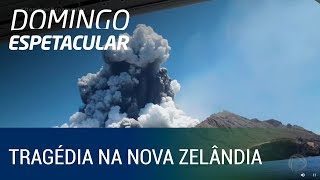 Brasileiros revelam experiência durante erupção do vulcão Whakaari [upl. by Andromeda]