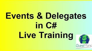 Events amp Delegates in C  C Interview Questions  C Interview Questions amp Answers  C Training [upl. by Aicemak]