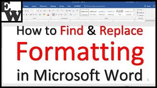 How to Find and Replace Formatting in Microsoft Word [upl. by Aramal677]