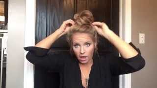 Easy everyday top knot tutorial [upl. by Nosremaj]