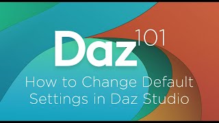 Daz 3D Tutorial How to Change Default Settings in Daz Studio [upl. by Aracahs76]