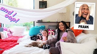 VSCO BEDROOM MAKEOVER PRANK IN MY DADS OFFICE [upl. by Assillam]