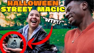 Halloween STREET MAGIC in NYC  NEW TRICKS [upl. by Nylrahc]