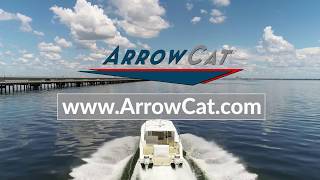 ArrowCat 42 Power Catamaran Walkthrough [upl. by Olinad121]