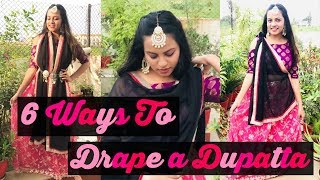 6 Dupatta Draping Styles You MUST Try  How To Wear Lehenga Perfectly this Navratri 2020 [upl. by Dajma]