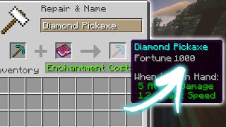 How To Get a Fortune 1000 Pickaxe Minecraft Multiplayer or Single Player 1193 [upl. by Evars451]