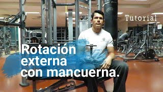 Rotación Externa con Mancuerna Ejercicio Manguito Rotador [upl. by Oluap]