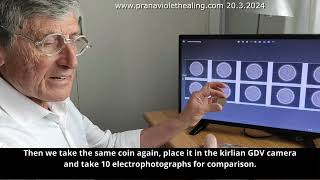 Kirlian Investigation the Subtle Energy Of 2 Euro Coins With and Without PVH Angpow Packet [upl. by Nylsor]