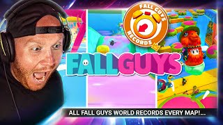 TIMTHETATMAN REACTS TO FALL GUYS WORLD RECORD SPEED RUNS [upl. by Noxin]