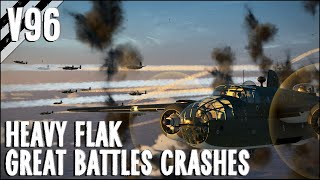 Huge Bomber Formations VS Insane Heavy Flak V96  IL2 Sturmovik Flight Simulator Crashes [upl. by Joni31]