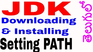 Download amp Install JDK and setting the PATH in telugu on windows [upl. by Ahsiekar228]