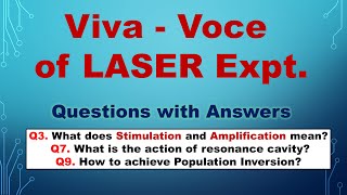 Laser  Viva Voce  Most Important Questions  Practical File [upl. by Orenid]