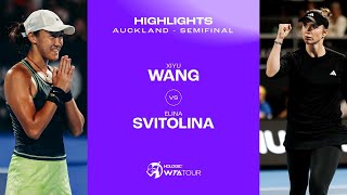 Elina Svitolina vs Wang Xiyu  2024 Auckland Semifinal WTA Match Highlights [upl. by Gnouhc923]