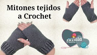 Mitones o guantes sin dedos tejidos a crochet Paso a paso [upl. by Arihaj207]