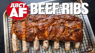 CRAZY JUICY BEEF BACK RIBS OVEN BAKED AND SO EASY  SAM THE COOKING GUY [upl. by Aciamaj107]