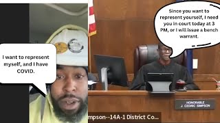 Judge Simpson DESTROYS Sovereign Citizen in Court You Come In When I Tell You To Zoom Is Option [upl. by Nomma823]