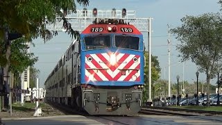 Metra evening rush hour on the BNSF racetrack 92414 [upl. by Barbe]