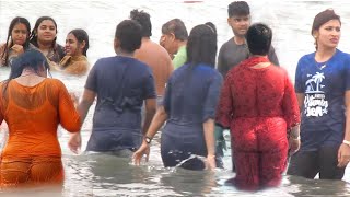 AMAZING COXBAZAR SEA BEACH  Tour of Sugandha Beach  Sea Bath Activities and Beach Walk [upl. by Eenor]