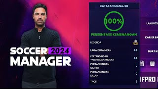 TAKTIK TERBAIK SOCCER MANAGER 2024 SM24 WINRATE DIJAMIN 100 [upl. by Tia]