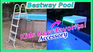 Bestway Pool Accessories Waterfall and Ladder assembly [upl. by Eidnak230]