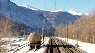 ★ 4K 🇨🇭Brig  Frutigen via Lötschberg base tunnel cab ride 012021 [upl. by Annael957]