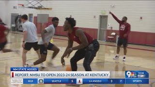 Report NM State mens basketball to open 202324 season at Kentucky [upl. by Marvella]