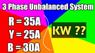 Power Calculation in 3 phase Unbalanced System  Electrical Formula  Hindi [upl. by Brittaney]