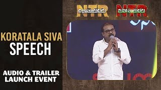 Director Koratala Siva Speech  NTR Biopic Audio Launch  NTR Kathanayakudu  NTR Mahanayakudu [upl. by Christiansen]