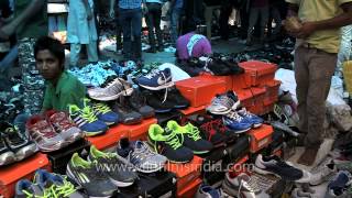 Sports shoes sold at Daryaganj Sunday market Delhi [upl. by Adniuqal]