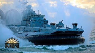 ZubrClass LCAC Worlds Largest Russian Hovercraft [upl. by Lodie]