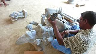 Sculpture Workshop at Mamallapuram Tamilnadu India [upl. by Lesya]