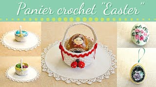 TUTORIEL CROCHET DECO  faire un petit panier pour décoration mariage fêtes et cérémonie [upl. by Livy336]