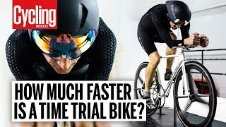 TT Bike vs Road Bike in the Wind Tunnel  Cycling Weekly [upl. by Giffy897]