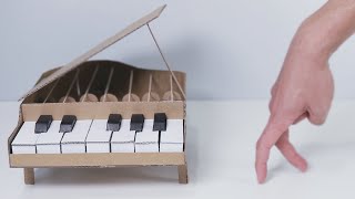 How to make Amazing Cardboard Grand Piano for finger man [upl. by Eniamirt]