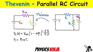 Parallel RC CIrcuit Using Thevenin Equivalent [upl. by Murtagh]