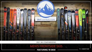 2021 Mens 65 to 80 mm Frontside Ski Comparison with SkiEssentialscom [upl. by Argela525]