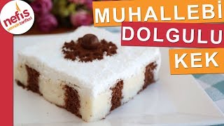 EN KOLAY Muhallebi Dolgulu Kek Tarifi [upl. by Angele]