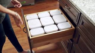 KraftMaid® Deep Drawer Organizer with OXO Canister Storage [upl. by Ennaeiluj]