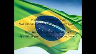 Brazilian National Anthem  quotHino Nacional Brasileiroquot PTEN [upl. by Nariko]