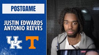 Kentucky basketball players talk win over Tennessee [upl. by Anoirtac]