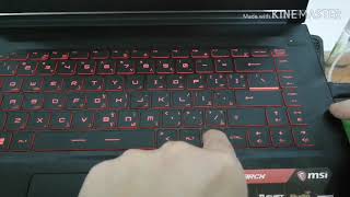 how to activate your keyboard back light from your MSI gaming laptop [upl. by Georgiana]