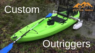 Yes Custom DIY Kayak Outriggers on Tahoma Lifetime Stabilizers Fishing Kayak [upl. by Githens565]