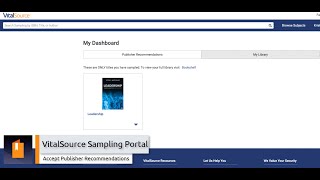 VitalSource Sampling Portal [upl. by Sax]