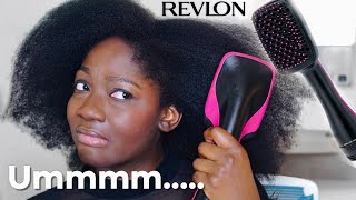 REVLON ONE STEP HAIR DRYER BRUSH ON 4C4B NATURAL HAIR  Blowout Routine in 20 Minutes [upl. by Mabel]